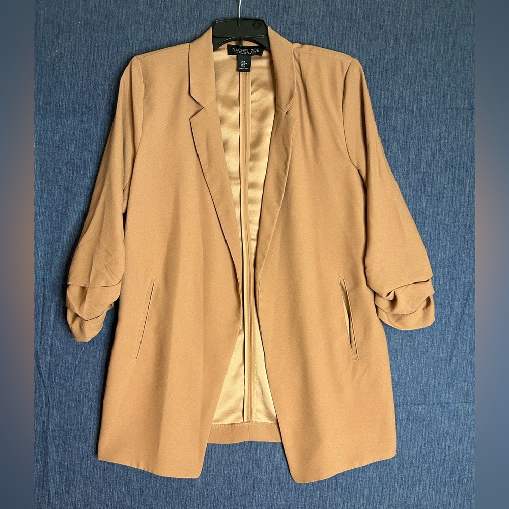 Rachel Zoe Camel Open-Front Blazer